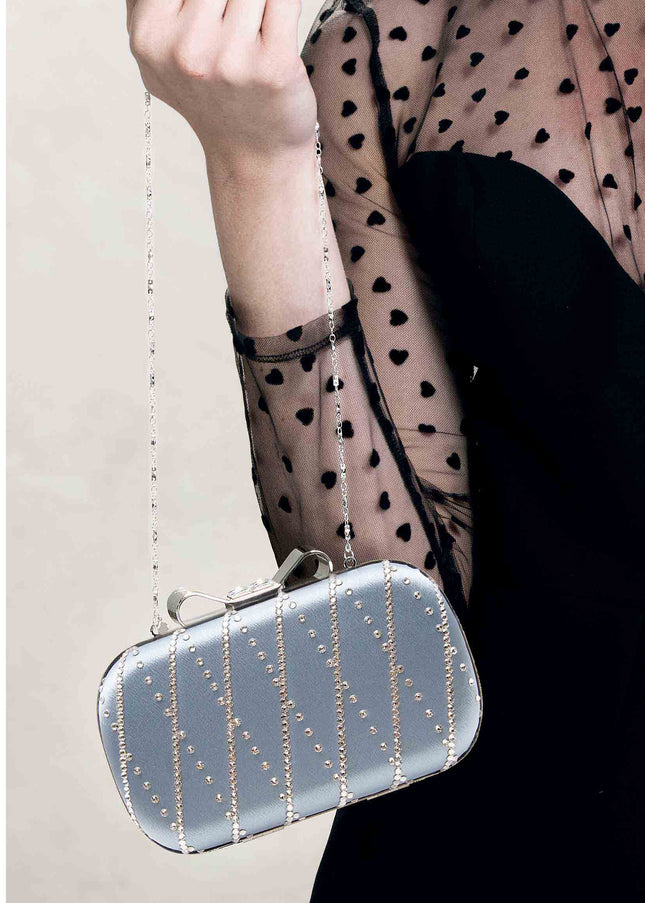 Ariel Taub Fifi Small Crystal Bow Clutch