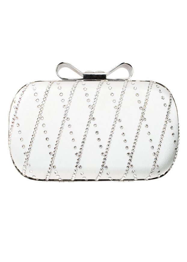 Ariel Taub Fifi Small Crystal Bow Clutch