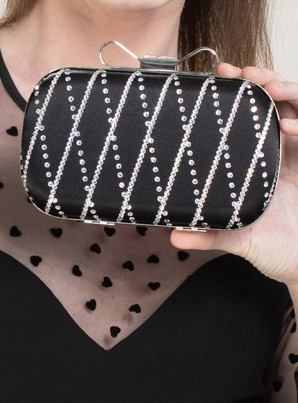 Fifi Small Crystal Bow Clutch
