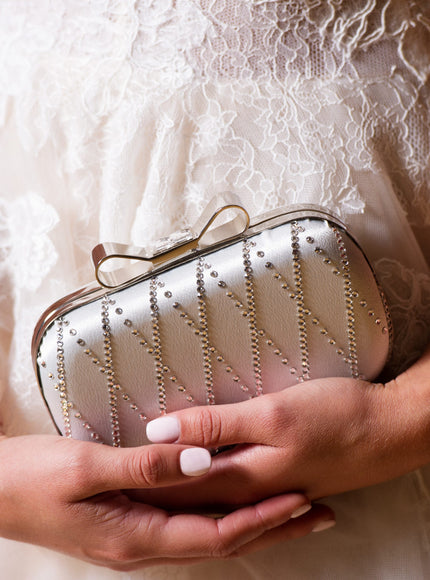 Fifi Small Crystal Bow Clutch
