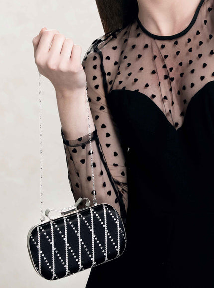 Fifi Small Crystal Bow Clutch