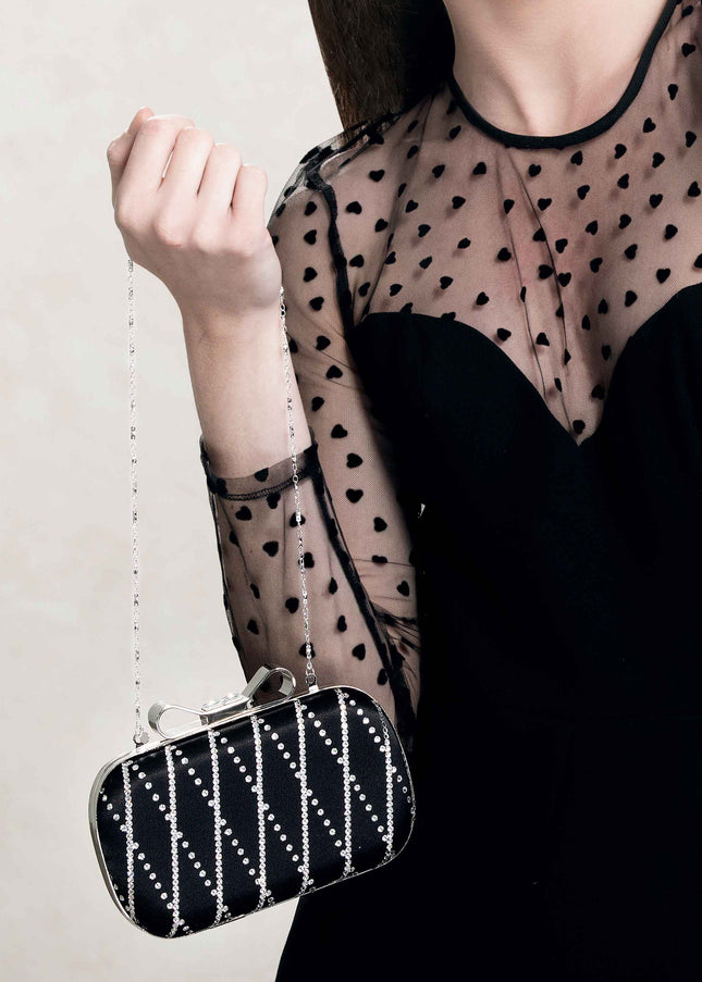 Ariel Taub Fifi Small Crystal Bow Clutch