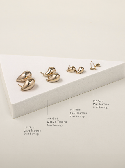 Zoe Lev 14K Gold Mini Teardrop Stud Earrings