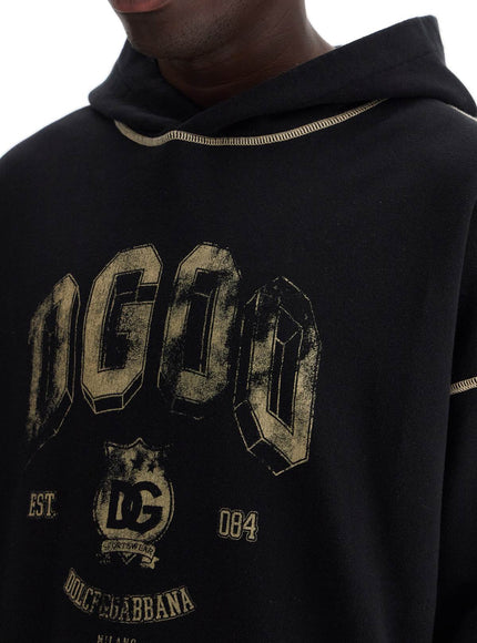 Dolce & Gabbana oversized hoodie with hood and logo print