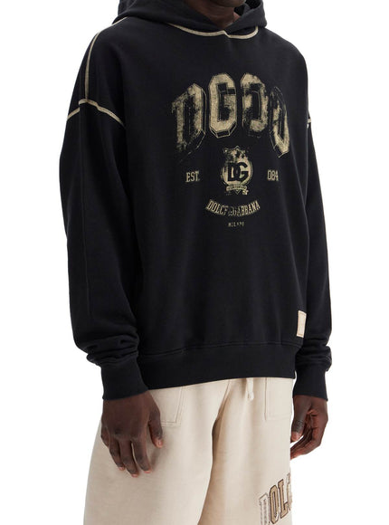 Dolce & Gabbana oversized hoodie with hood and logo print