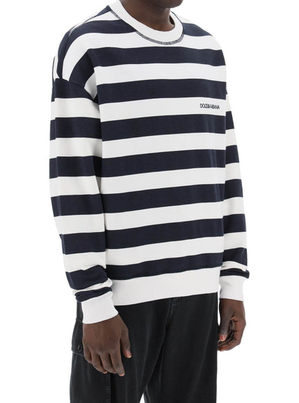 Dolce & Gabbana striped sweatshirt with embroidered logo