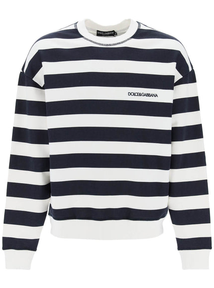 Dolce & Gabbana striped sweatshirt with embroidered logo