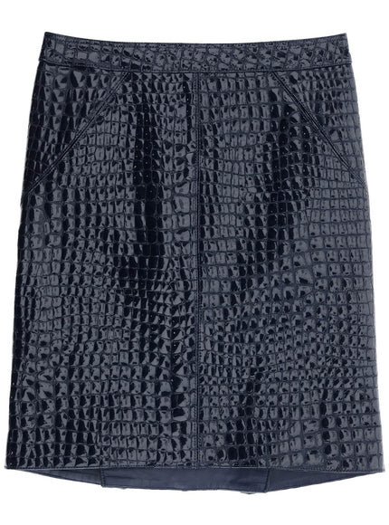 Tom Ford crocodile effect leather skirt