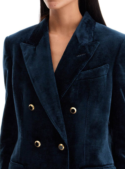 Tom Ford wallis velvet double-breasted jacket