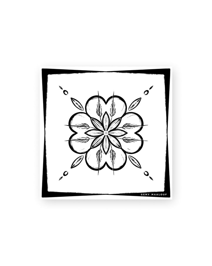 Gemy Maalouf Floral Motif Scarf White