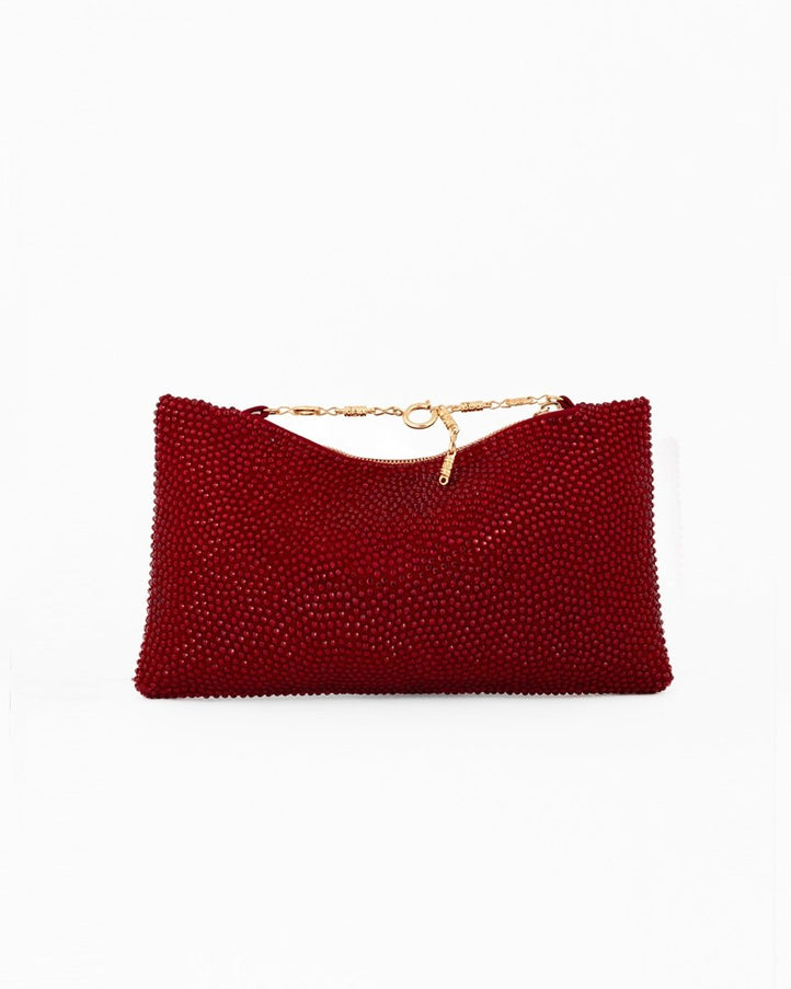 Gemy Maalouf Crystal-Embellished Pouch Clutch