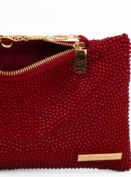 Gemy Maalouf Crystal-Embellished Pouch Clutch
