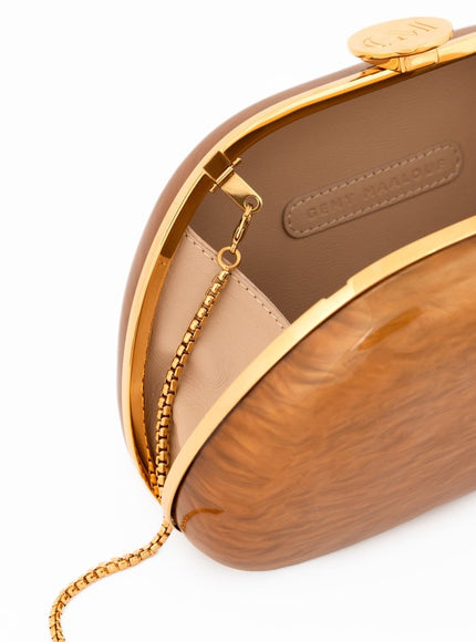 Gemy Maalouf Glossy Marbled Clutch