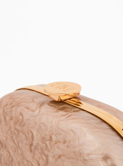 Gemy Maalouf Glossy Marbled Clutch