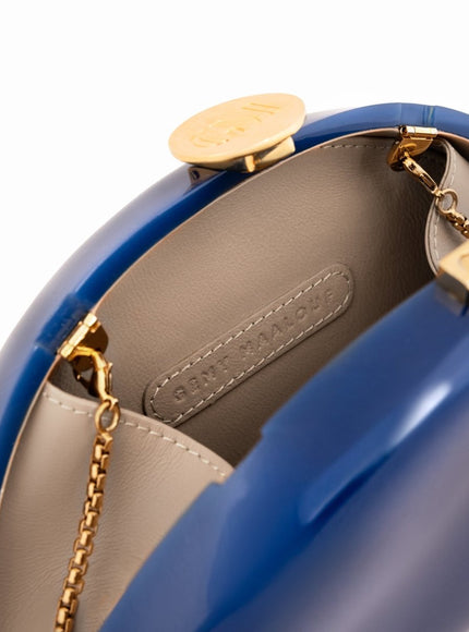 Gemy Maalouf Glossy Sculpted Clutch No. 7765BG