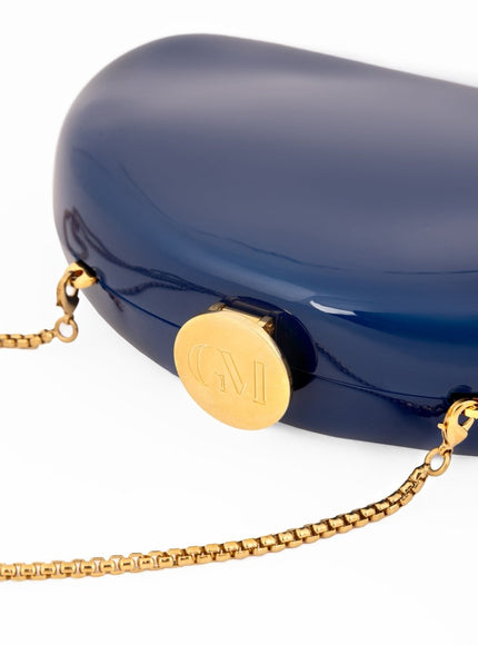 Gemy Maalouf Glossy Sculpted Clutch No. 7765BG