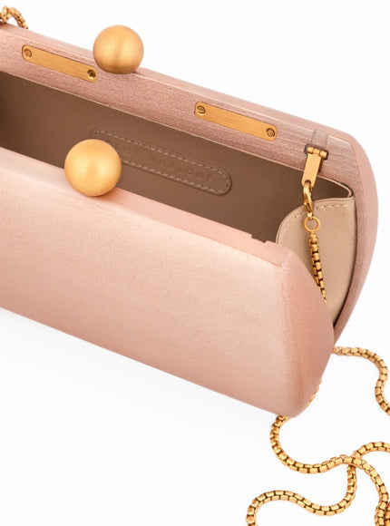 Gemy Maalouf Wooden Hard-Shell Clutch