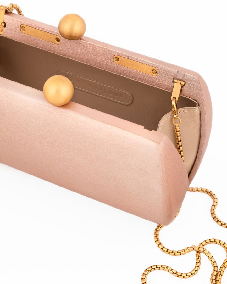 Gemy Maalouf Wooden Hard-Shell Clutch
