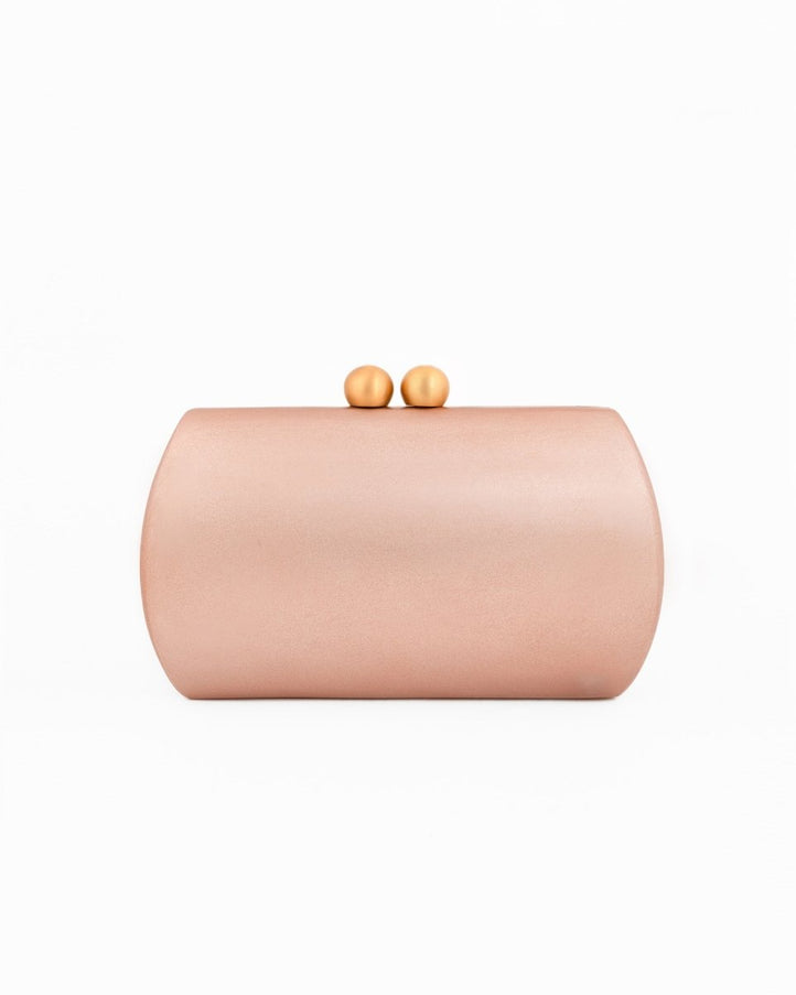 Gemy Maalouf Wooden Hard-Shell Clutch Pink