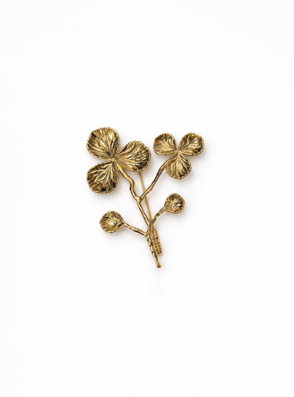 Gemy Maalouf Trefoil Botanical Brooch