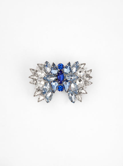Gemy Maalouf Crystal-Embellished Brooch No. 7895 Blue