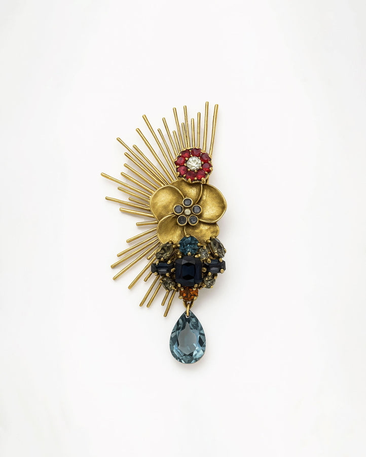 Gemy Maalouf Sculpted Flower Brooch Default Title