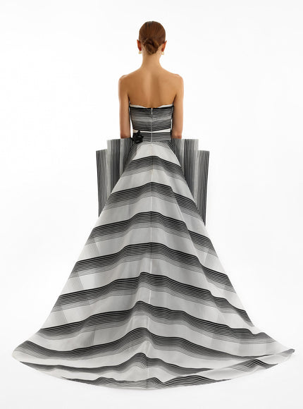 Gemy Maalouf Strapless Beaded Gown No. 7769
