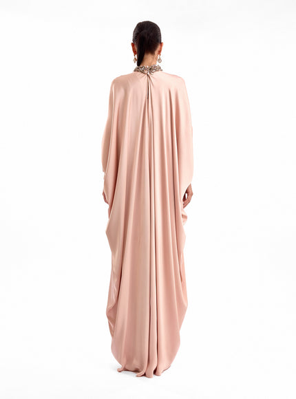 Gemy Maalouf Beaded Neck Kaftan
