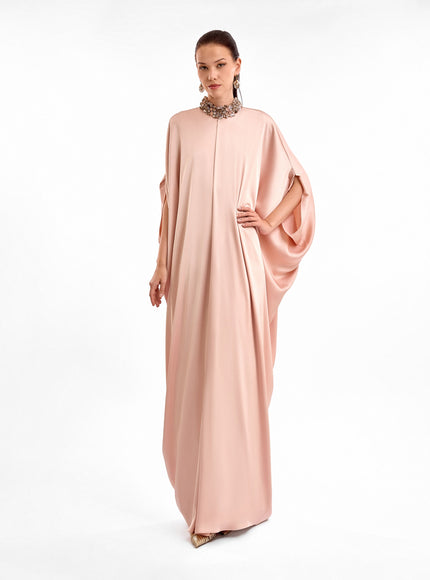 Gemy Maalouf Beaded Neck Kaftan