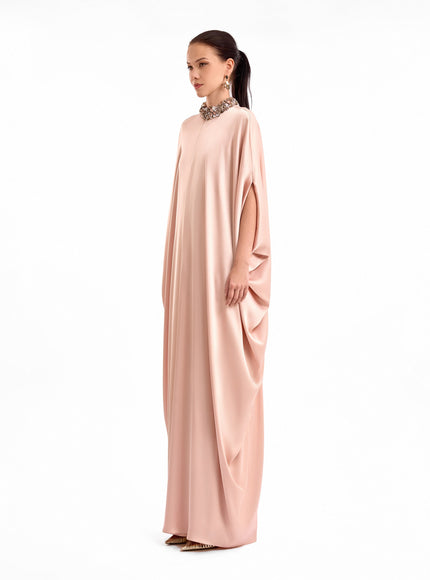 Gemy Maalouf Beaded Neck Kaftan
