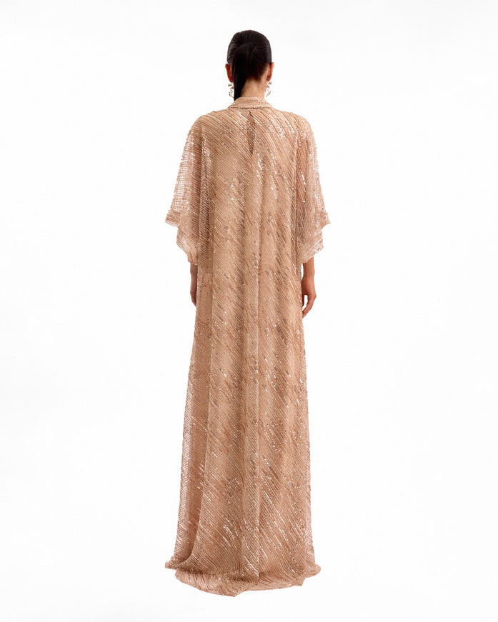 Gemy Maalouf Beaded Open Kaftan