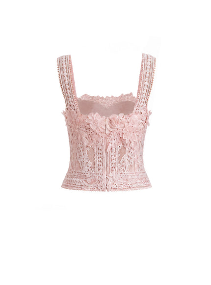 Gemy Maalouf 3D Floral Tulle Corset Set No. 7980TP7998SS