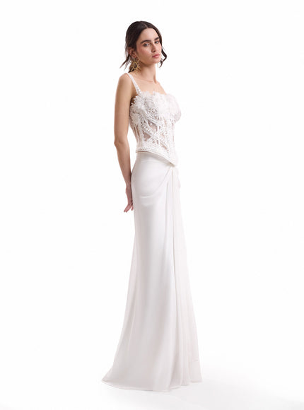 Gemy Maalouf 3D Floral Corset Set No. 7980