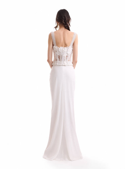 Gemy Maalouf 3D Floral Corset Set No. 7980