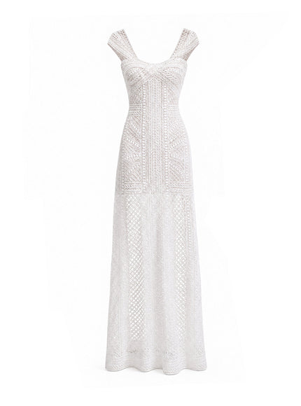 Gemy Maalouf Geometric Sheer Gown