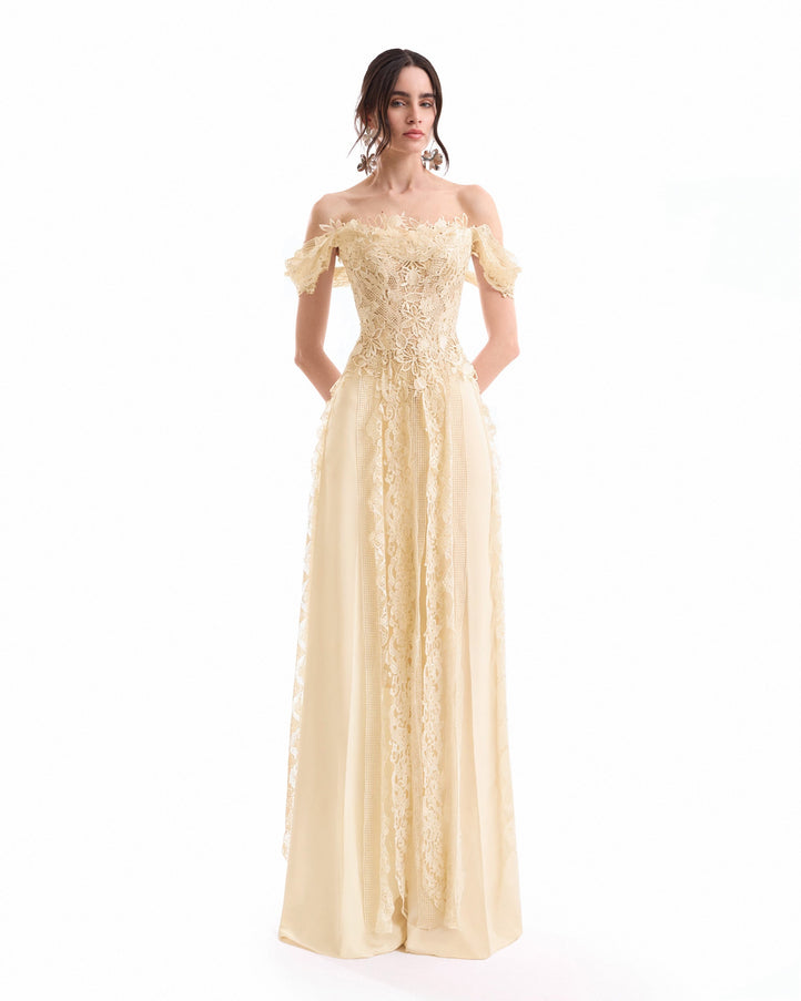 Gemy Maalouf Embroidered Corset Set