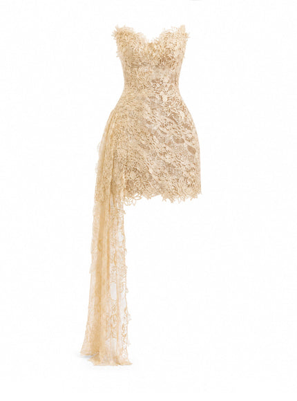 Gemy Maalouf Guipure Cage Dress No. 7993SD
