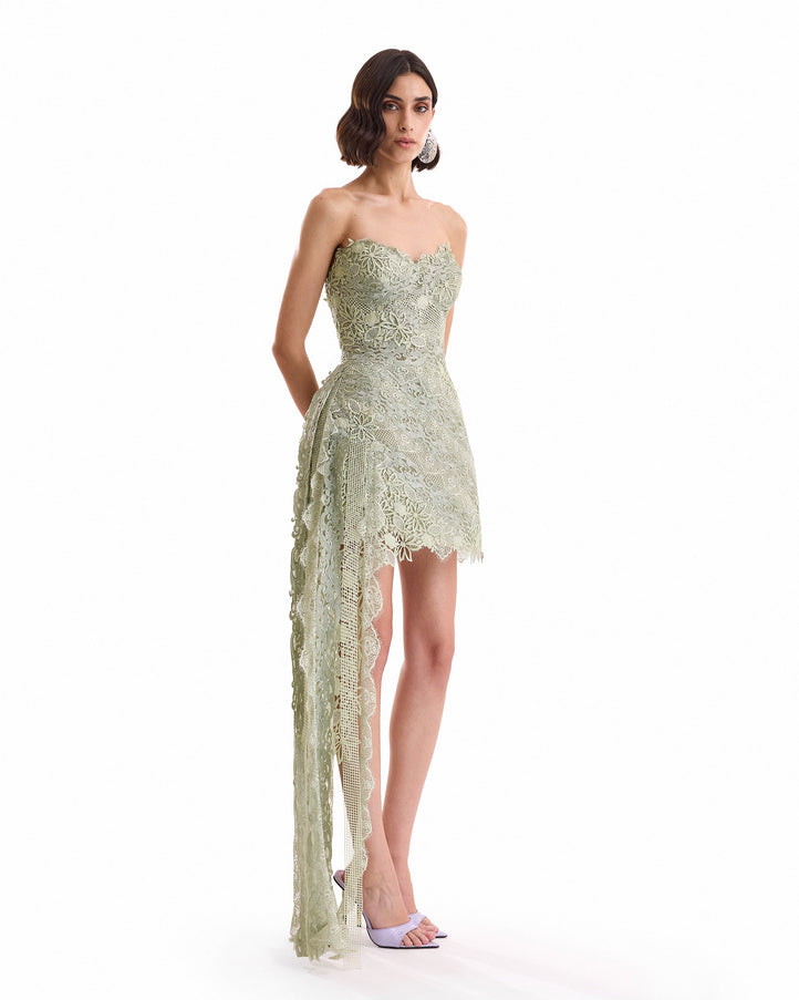Gemy Maalouf Guipure Cage Dress No. 7993SD