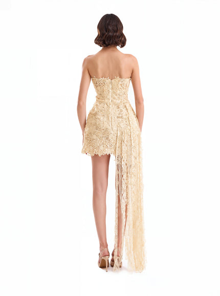 Gemy Maalouf Guipure Cage Dress No. 7993SD