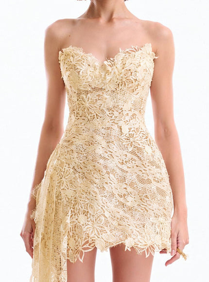Gemy Maalouf Guipure Cage Dress No. 7993SD