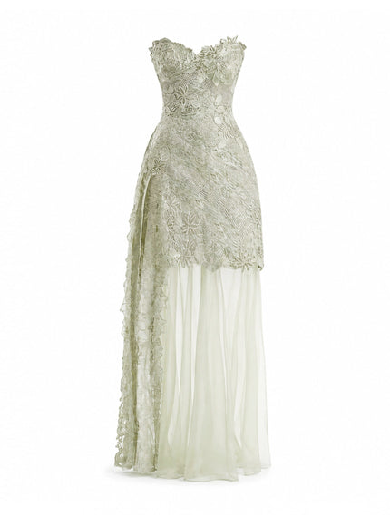 Gemy Maalouf Guipure Cage Gown No. 7993SD8007LS