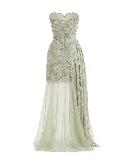 Gemy Maalouf Guipure Cage Gown No. 7993SD8007LS