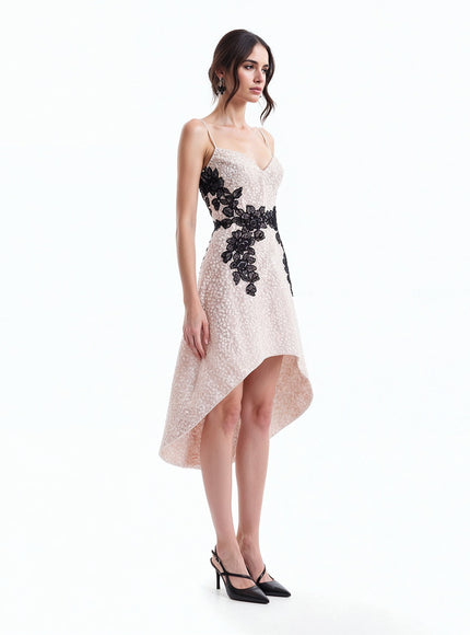 Gemy Maalouf Floral Balloon Mini Dress