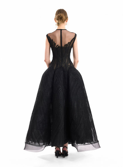 Gemy Maalouf Corseted Sculptural Hip Gown