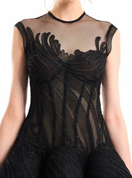 Gemy Maalouf Corseted Sculptural Hip Gown