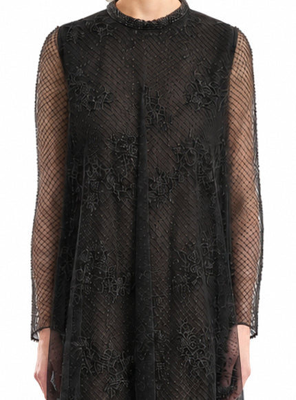 Gemy Maalouf Embroidered Net Lace Gown