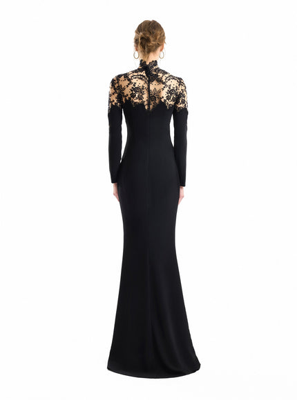 Gemy Maalouf Slim-Cut Lace Sweetheart Gown