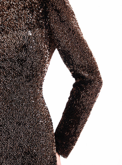 Gemy Maalouf Beaded Open-Back Slim Gown