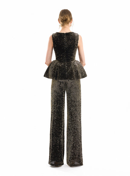 Gemy Maalouf High-Waisted Sculpted Trousers Olive