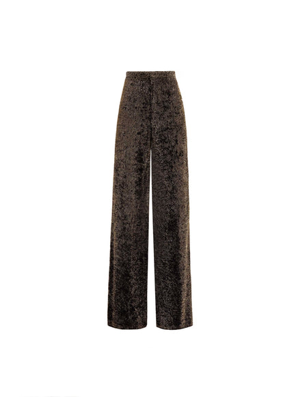 Gemy Maalouf High-Waisted Sculpted Trousers Brown